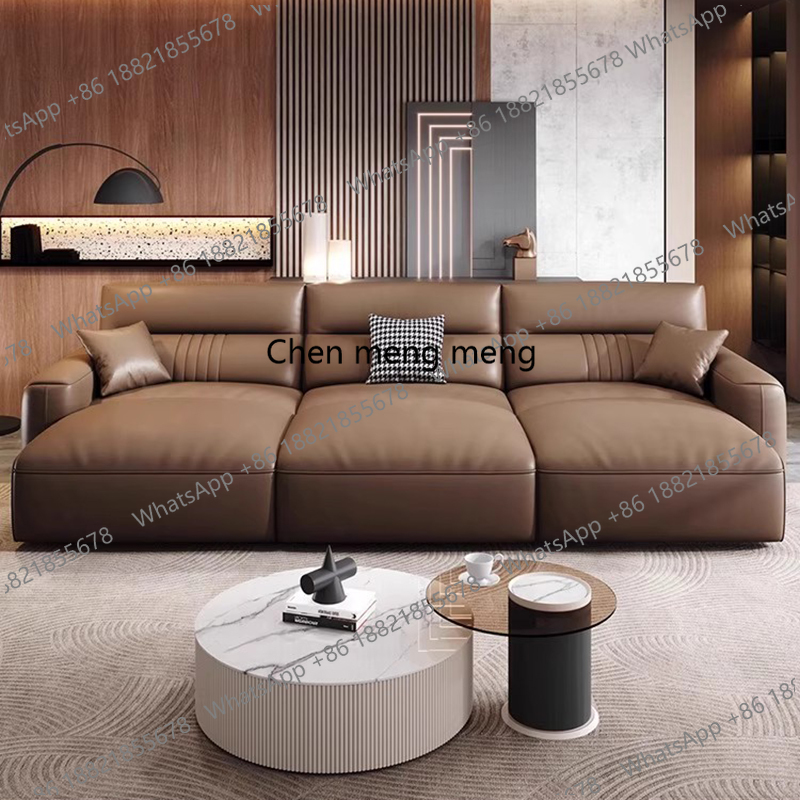 Home Cinema Room Design - Genuine Leather Living Room Sofa Extendeble