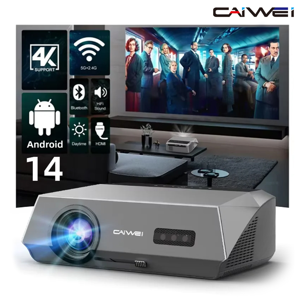 Home Cinema Led Projector - CAIWEI A10Q Projector 4K Full HD