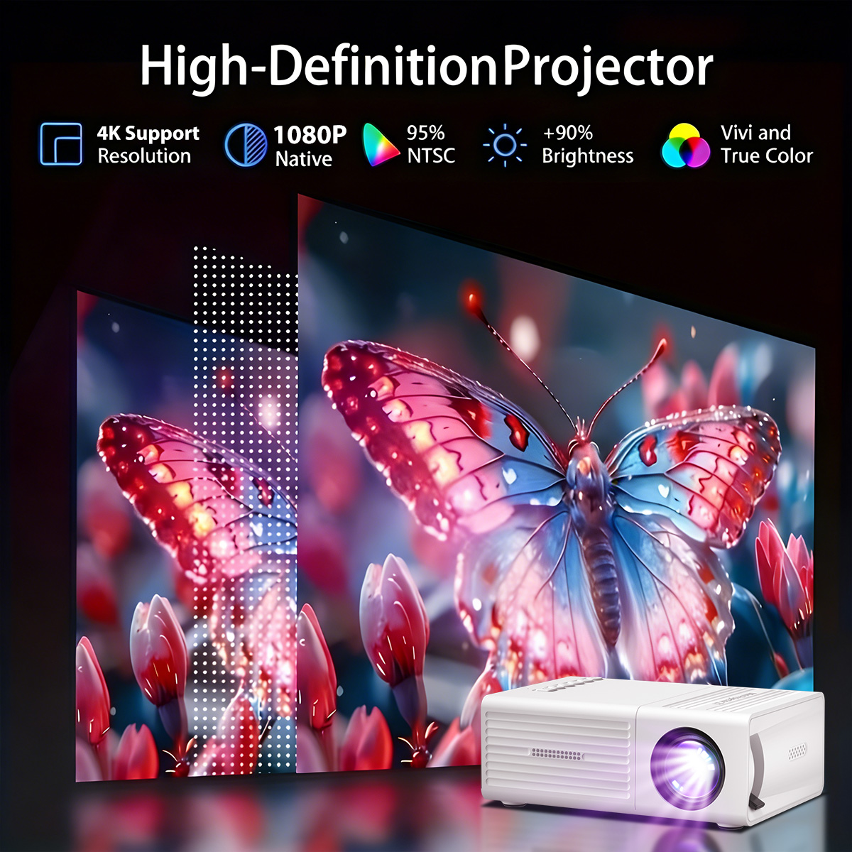 MAOHUTER Mini Portable Project - مراجعة Home Cinema Led Projector وسعره