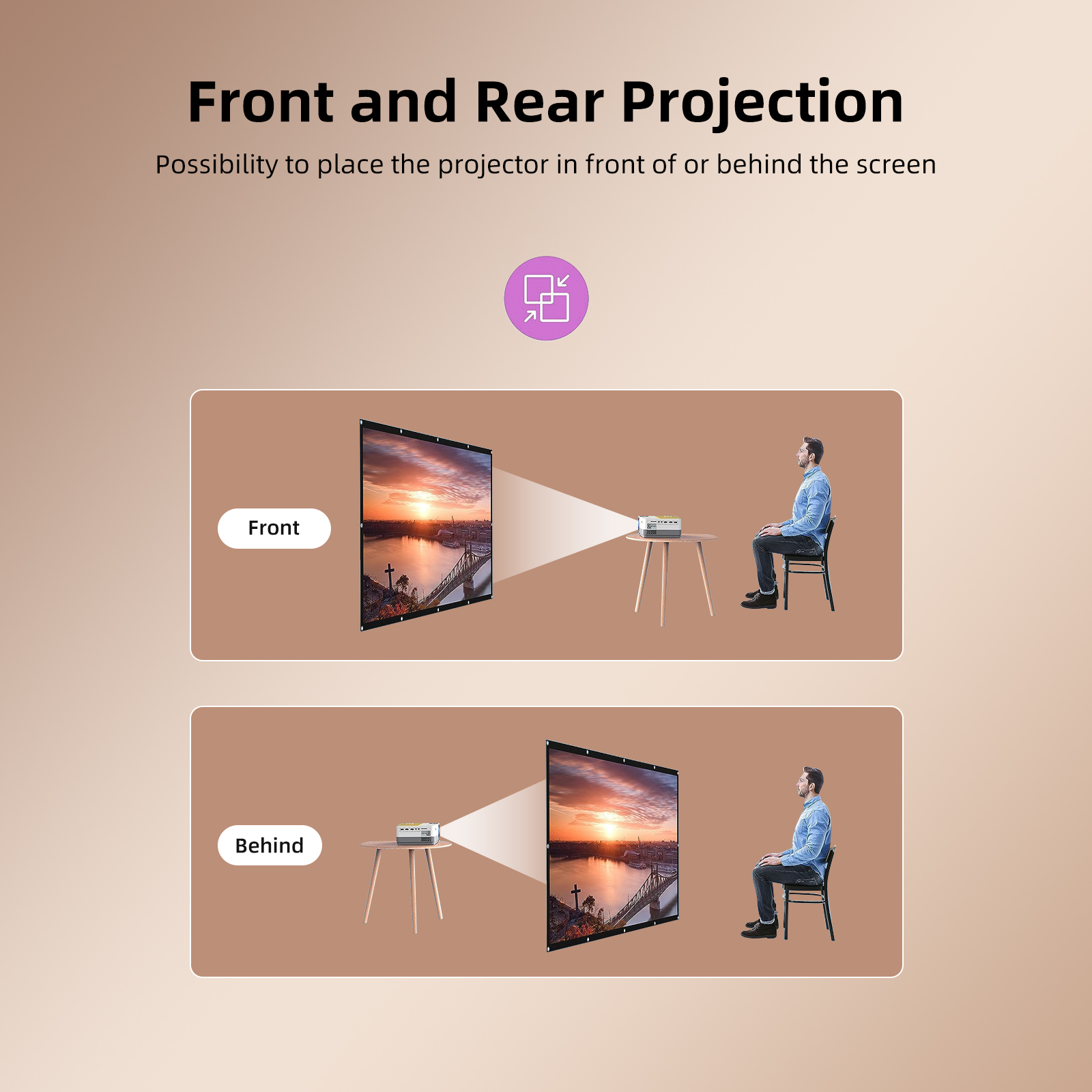 Salange Projector Screen 100 i - مراجعة Projector Screen 100 Inch وسعره