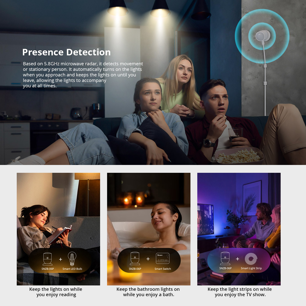 SONOFF SNZB-06P Zigbee Human P - مراجعة Home Cinema App وسعره