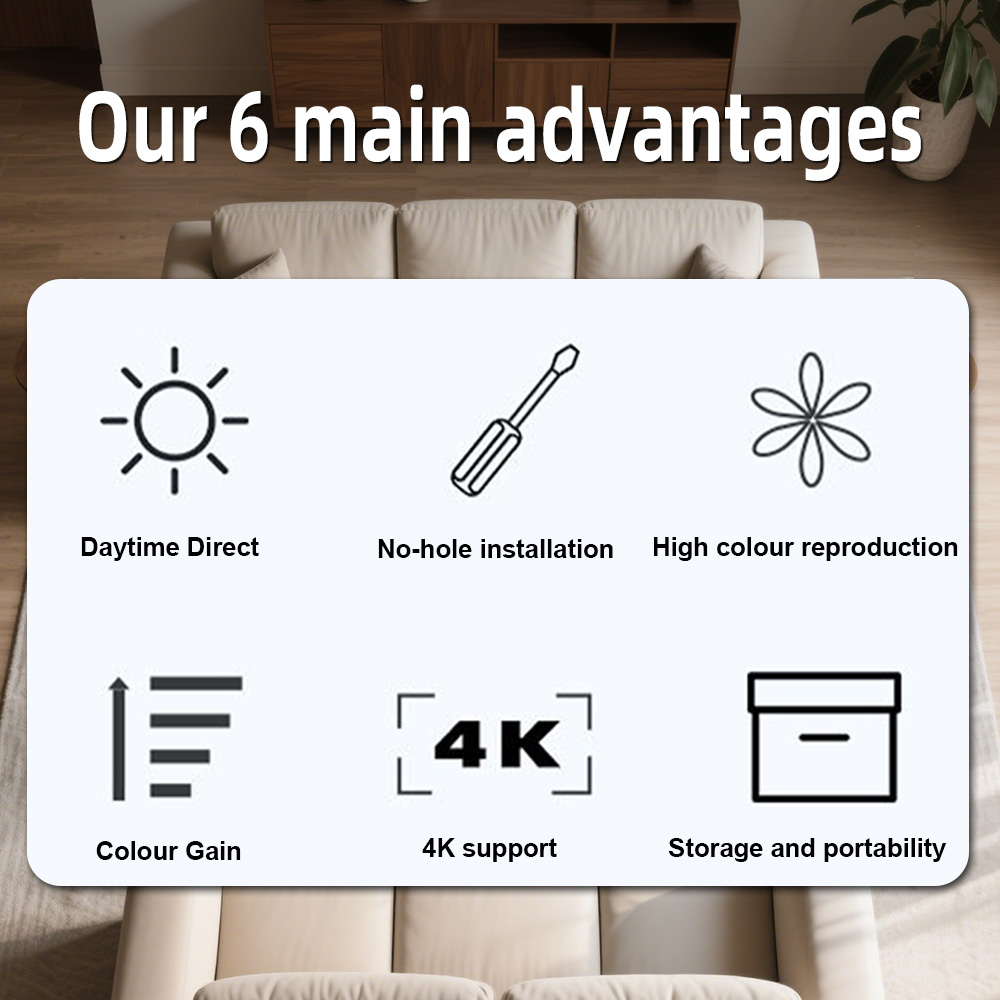Universal Projector Screen 80/ - مراجعة Projector Screen 100 Inch وسعره