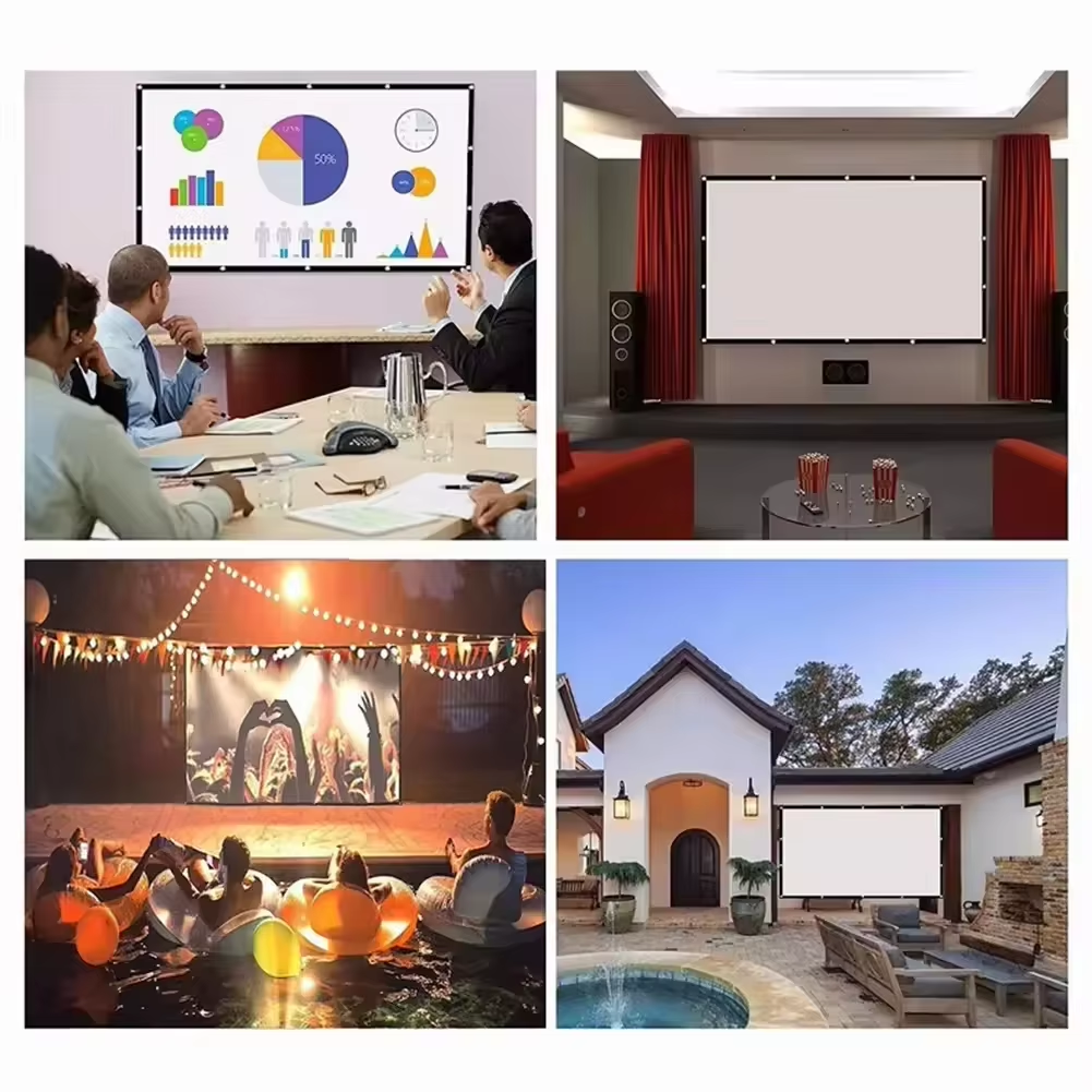 60 72 100 120 150 Inch 16:9 Po - مراجعة Projector Screen 100 Inch وسعره