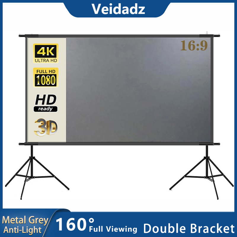 VEIDADZ Projector Screen With  - مراجعة Projector Screen 100 Inch وسعره