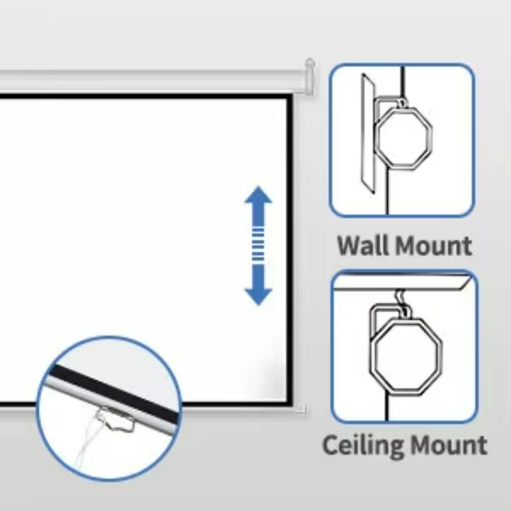 Hot Sell 100Inch Matte White E - مراجعة Projector Screen 100 Inch وسعره
