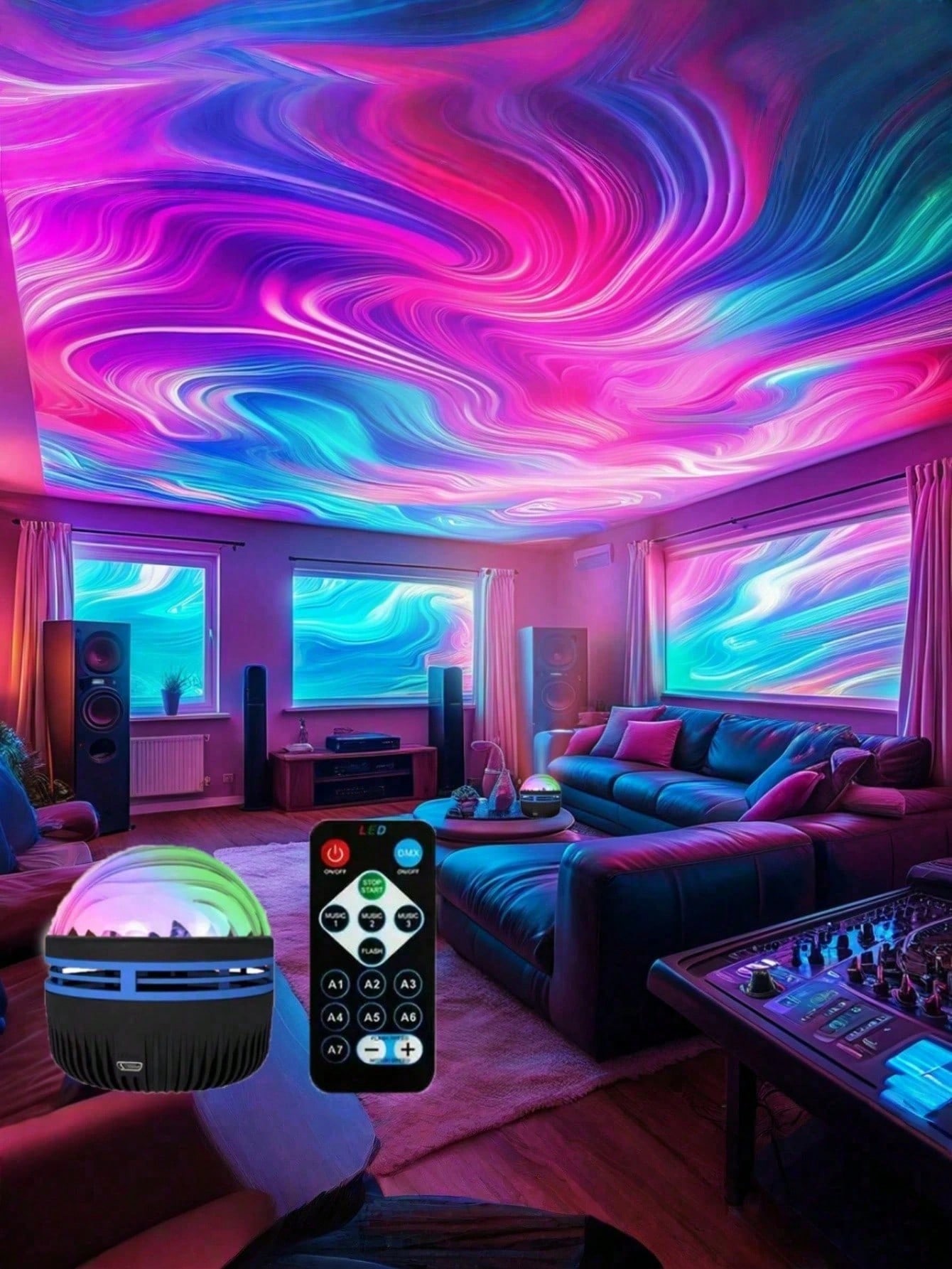 1pc LED Northern Lights Aurora - مراجعة Home Cinema Gifts وسعره
