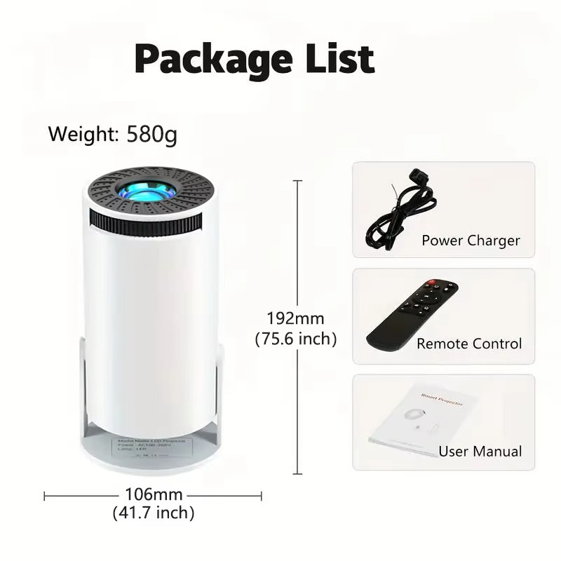 Hot Smart TV Android Support 4 - مراجعة Home Cinema Led Projector وسعره