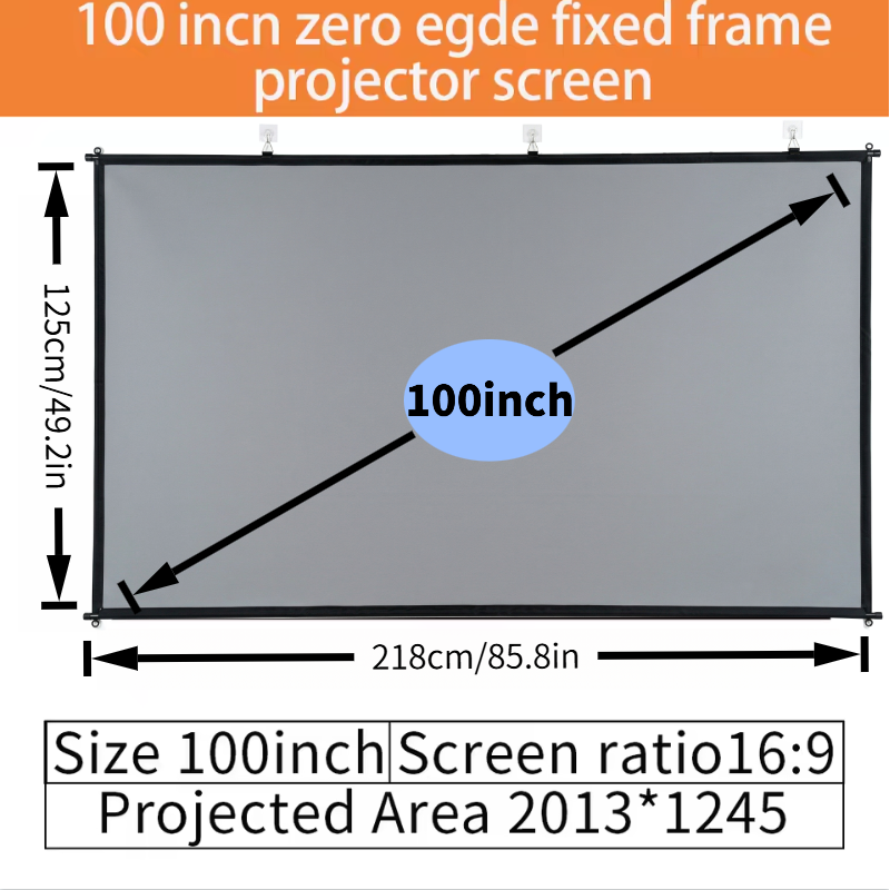 XIAOHUI Anti-light Projector S - مراجعة Projector Screen 100 Inch وسعره