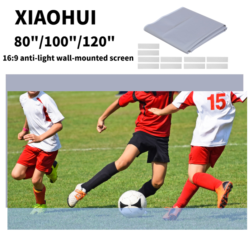 XIAOHUI Anti-light Thick HD Pr - مراجعة Projector Screen 100 Inch وسعره