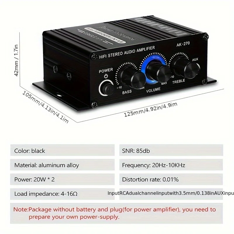 AK-270 HiFi Stereo Amplifier 4 - مراجعة Home Cinema Solution وسعره