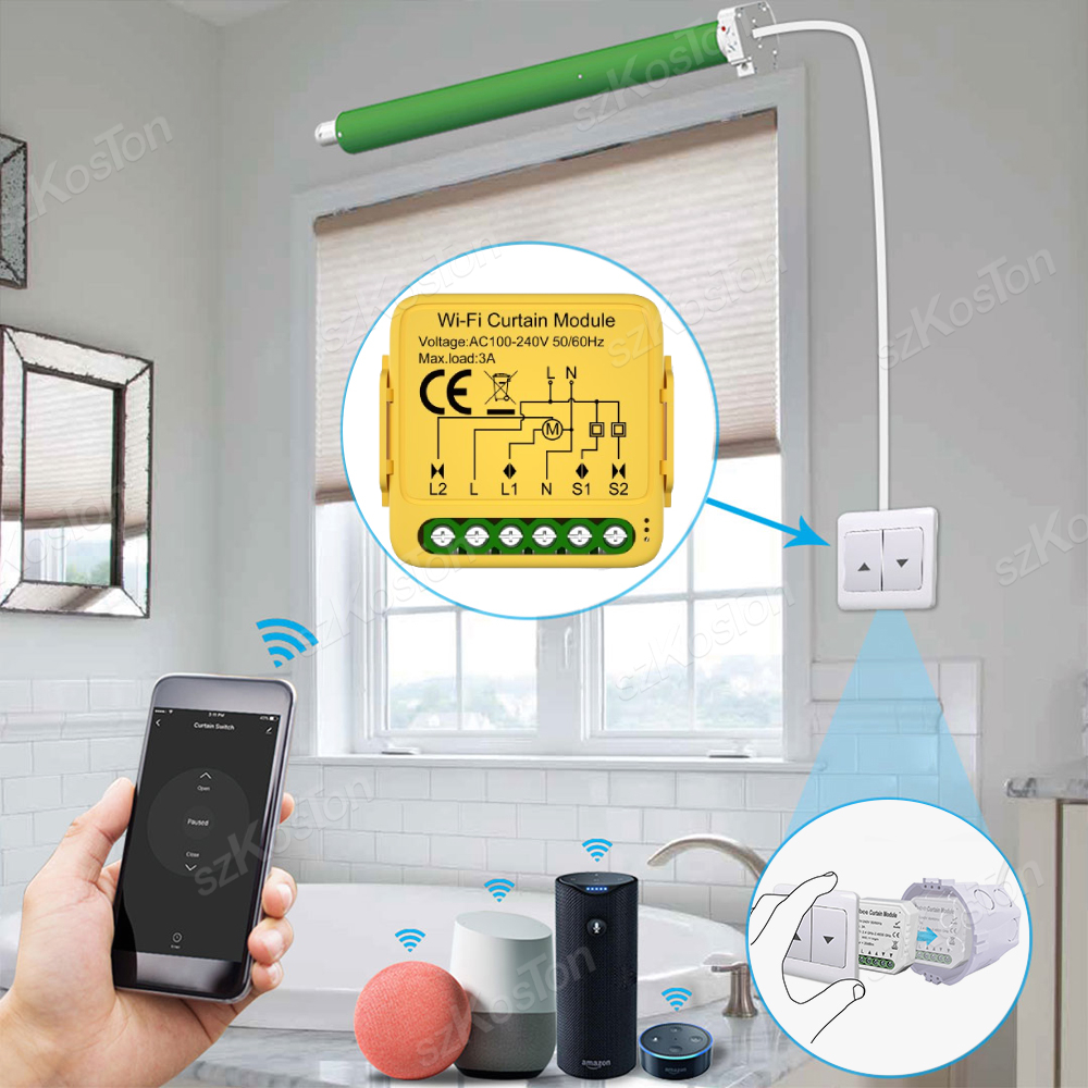 Tuya ZigBee WiFi Smart Curtain - مراجعة Home Cinema App وسعره