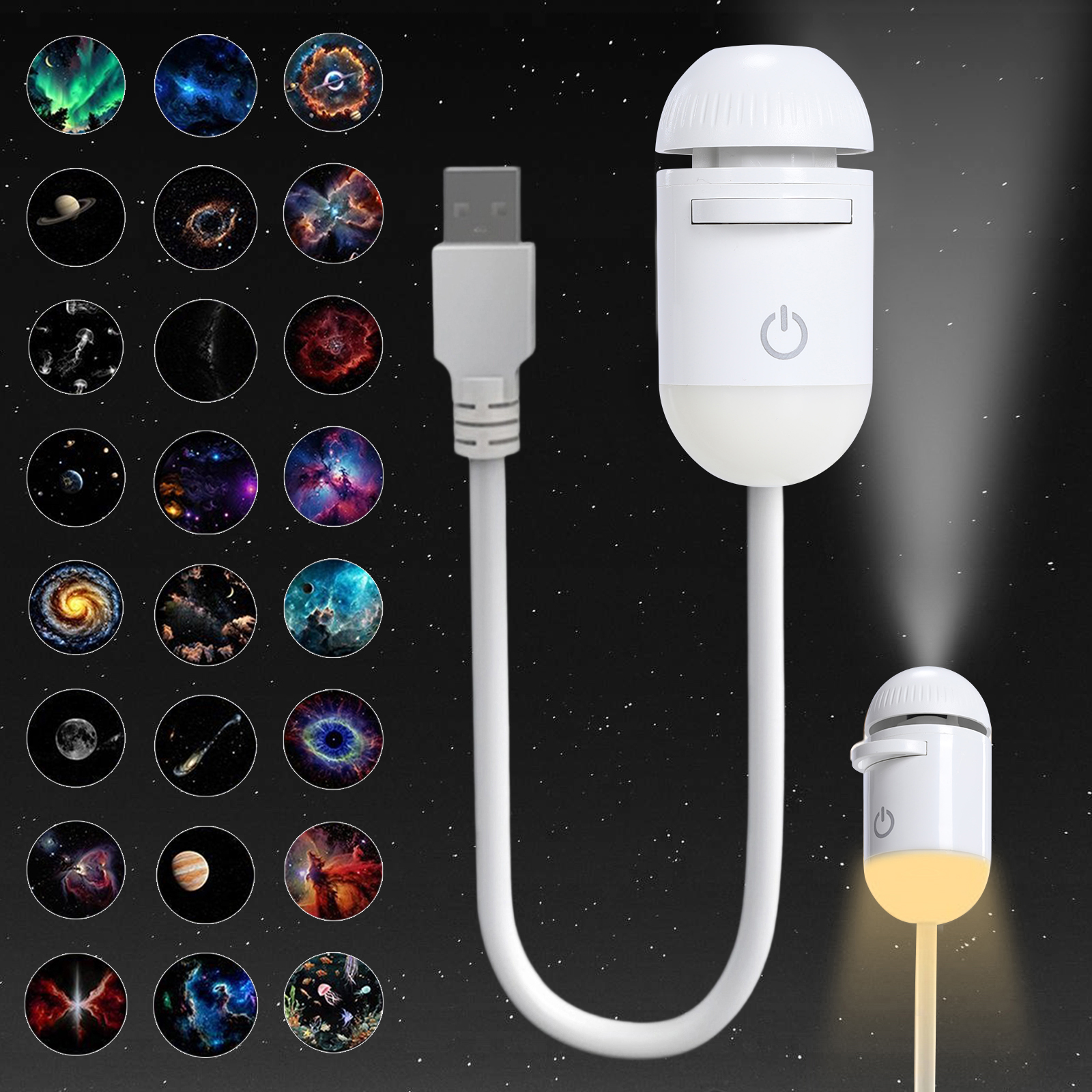 2-in-1 Mini Galaxy 360° Rotate - مراجعة Home Cinema Led Projector وسعره