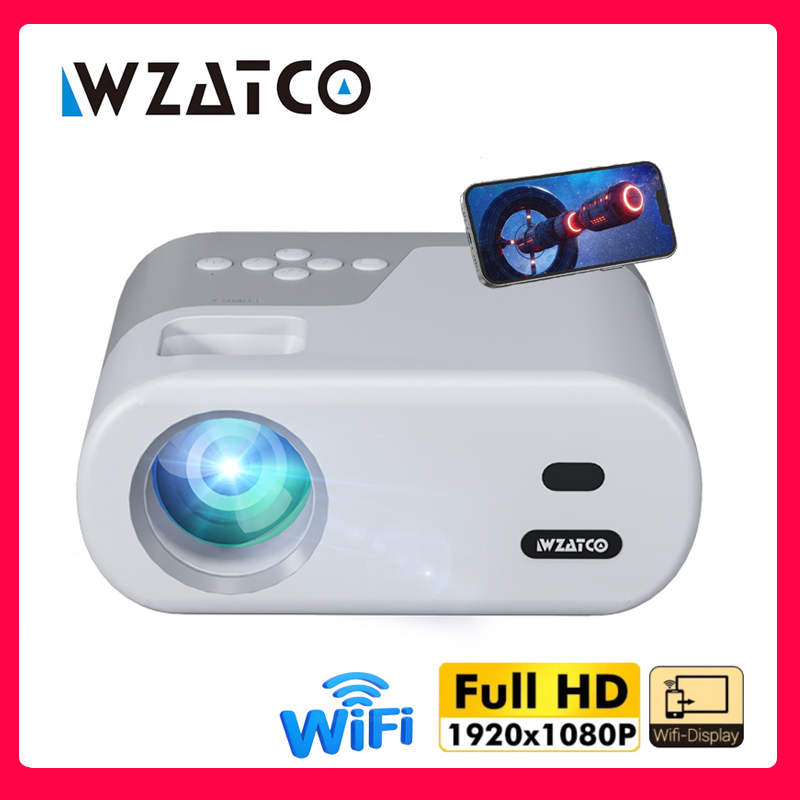 WZATCO DP02W Mini Projectors W - مراجعة Projector Screen 100 Inch وسعره