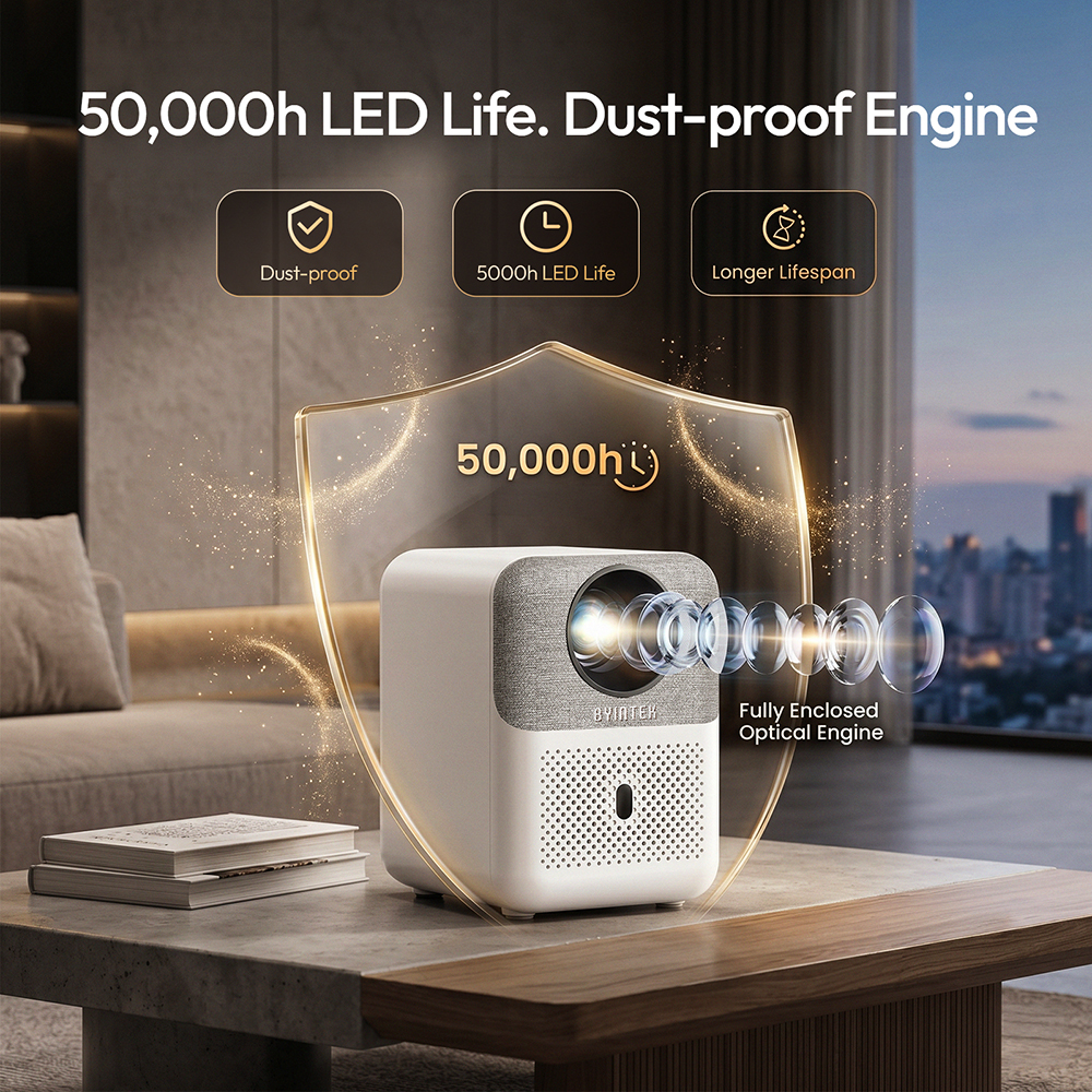 BYINTEK Full HD Mini Projector - مراجعة Home Cinema Led Projector وسعره