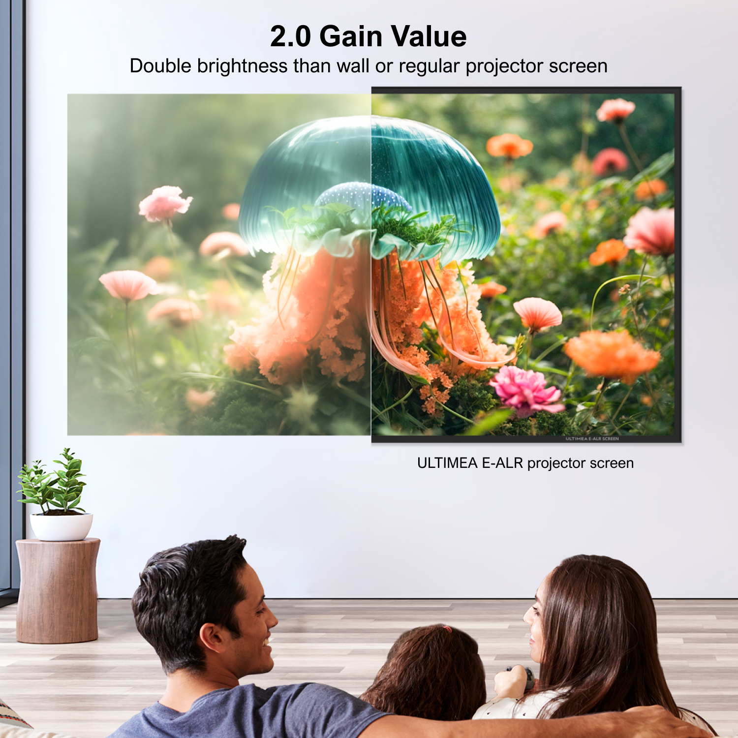 ULTIMEA E-ALR Projector Screen - مراجعة Projector Screen 100 Inch وسعره