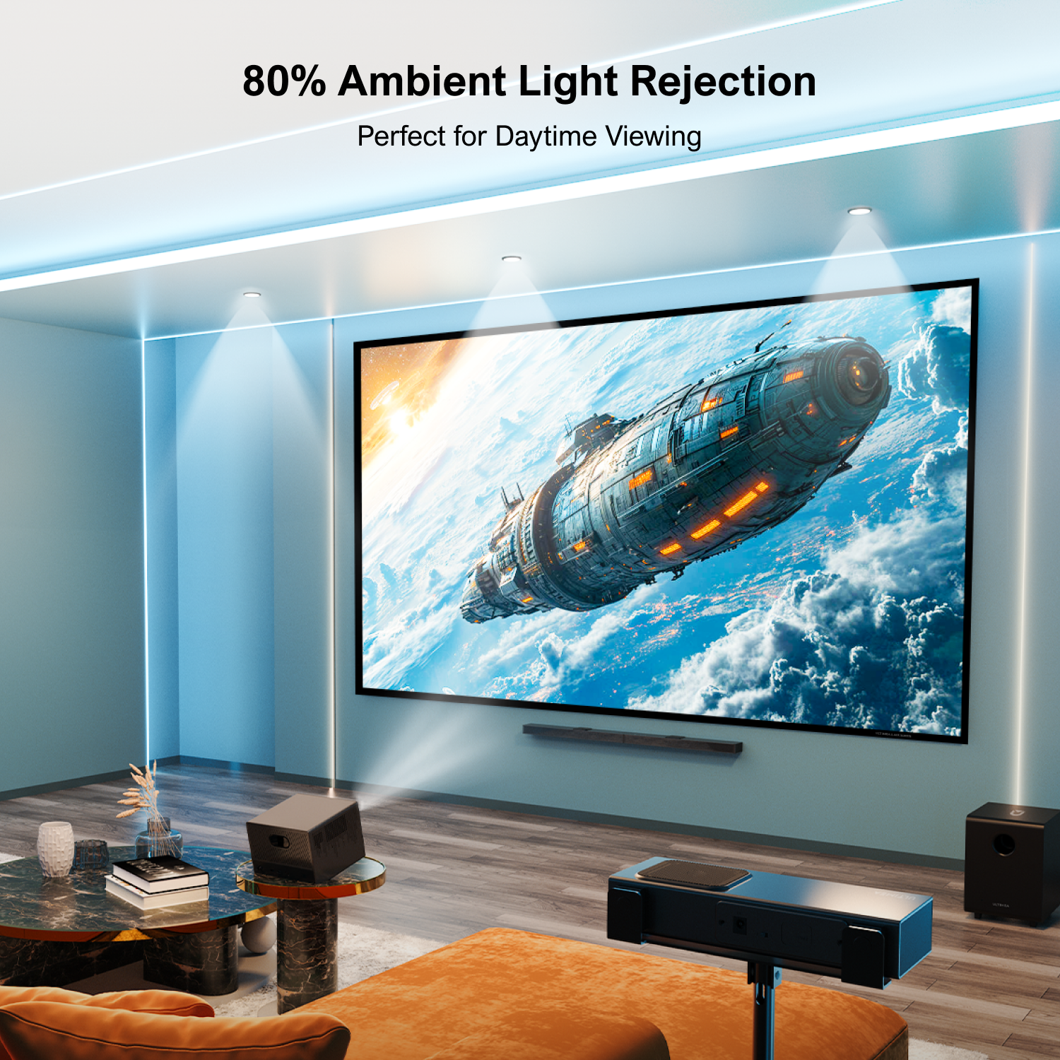 ULTIMEA E-ALR Projector Screen - مراجعة Projector Screen 100 Inch وسعره