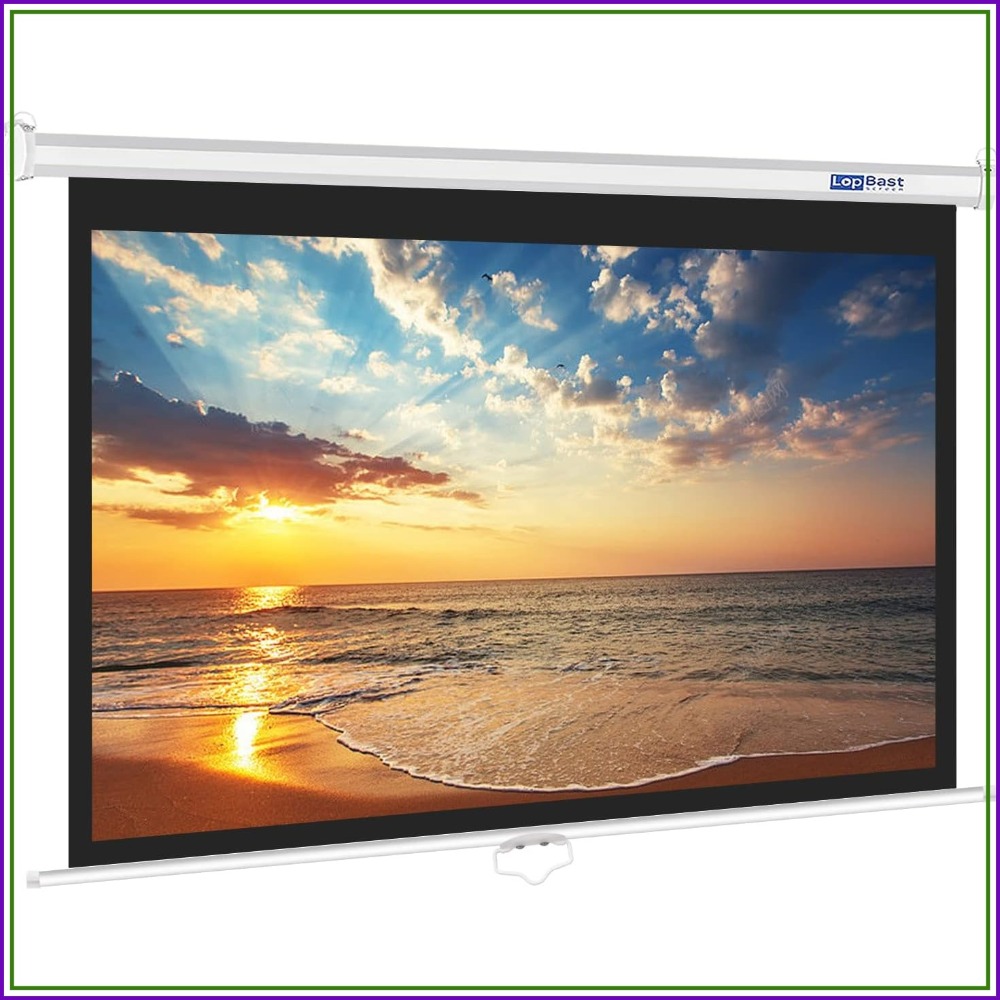100INCH Manual Pull Down White - مراجعة Projector Screen 100 Inch وسعره