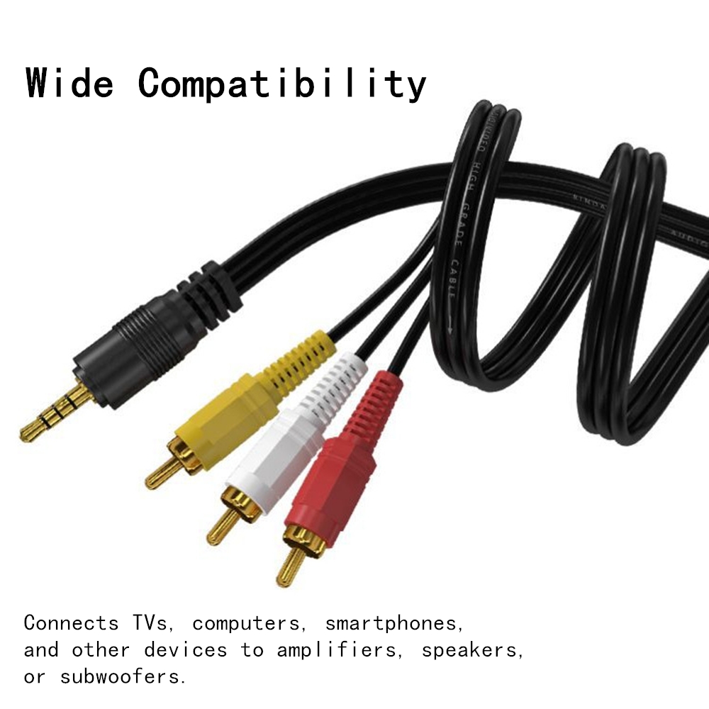 3.5mm to 3 RCA Audio Video Cab - مراجعة Home Cinema Solution وسعره