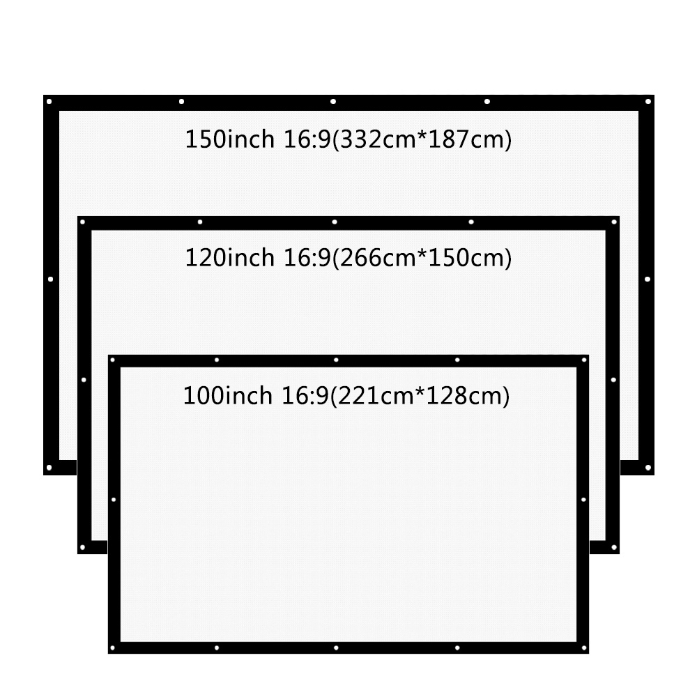 ThundeaL 16:9 100 120 150 Inch - مراجعة Projector Screen 100 Inch وسعره