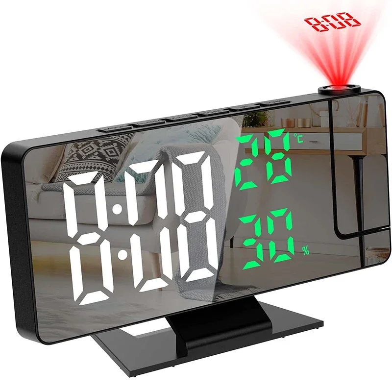 LED Digital Alarm Clock Projec - مراجعة Home Cinema Led Projector وسعره