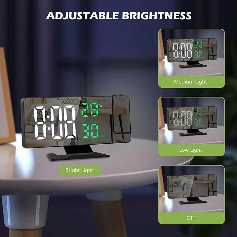 LED Digital Alarm Clock Projec - مراجعة Home Cinema Led Projector وسعره