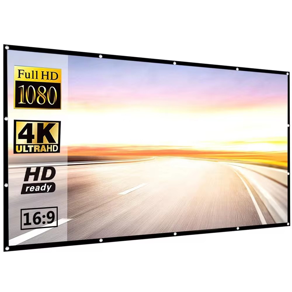 Simple Foldable Projection Scr - مراجعة Projector Screen 100 Inch وسعره