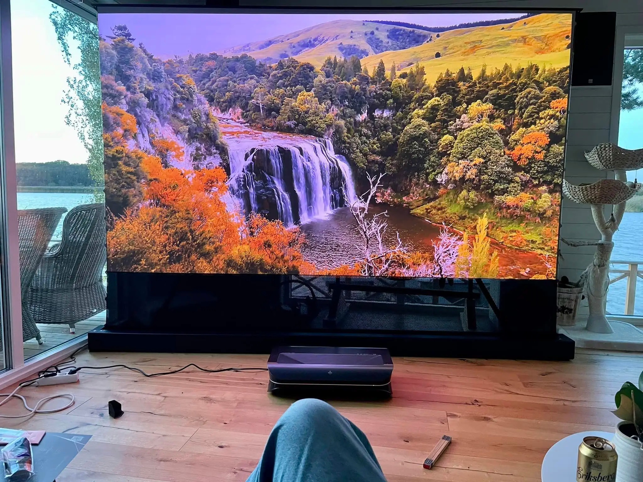 100 inch120 inch 16:9 Tab-Tens - مراجعة Projector Screen 100 Inch وسعره