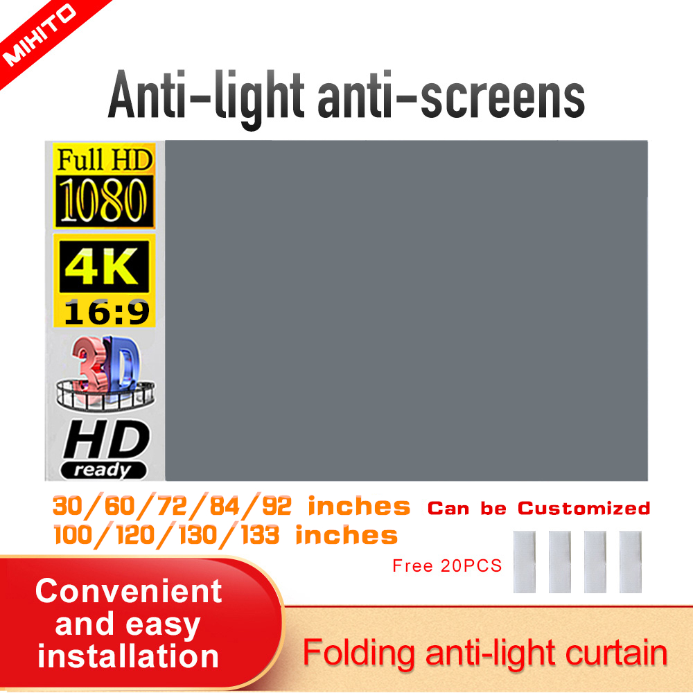 MIXITO Projector Screen Simple - مراجعة Projector Screen 100 Inch وسعره