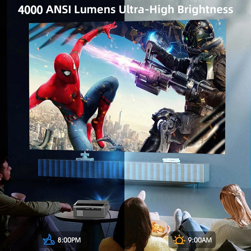 CAIWEI A10Q Projector 4K Full  - مراجعة Home Cinema Led Projector وسعره